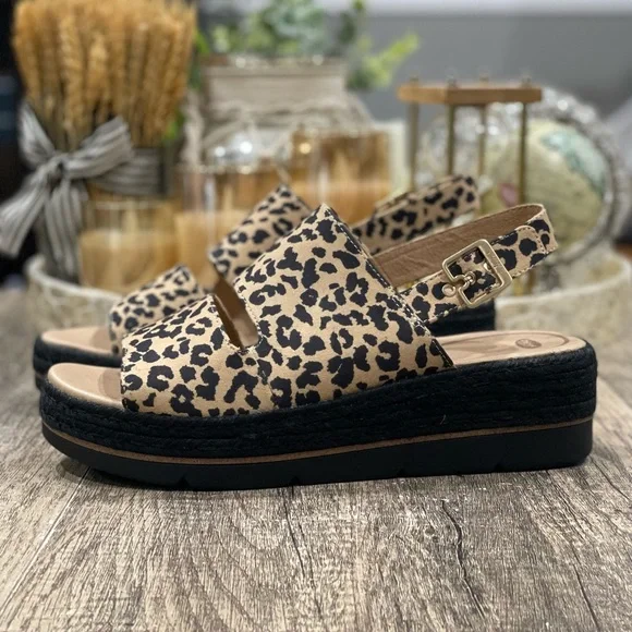 Animal print espadrilles sandals store